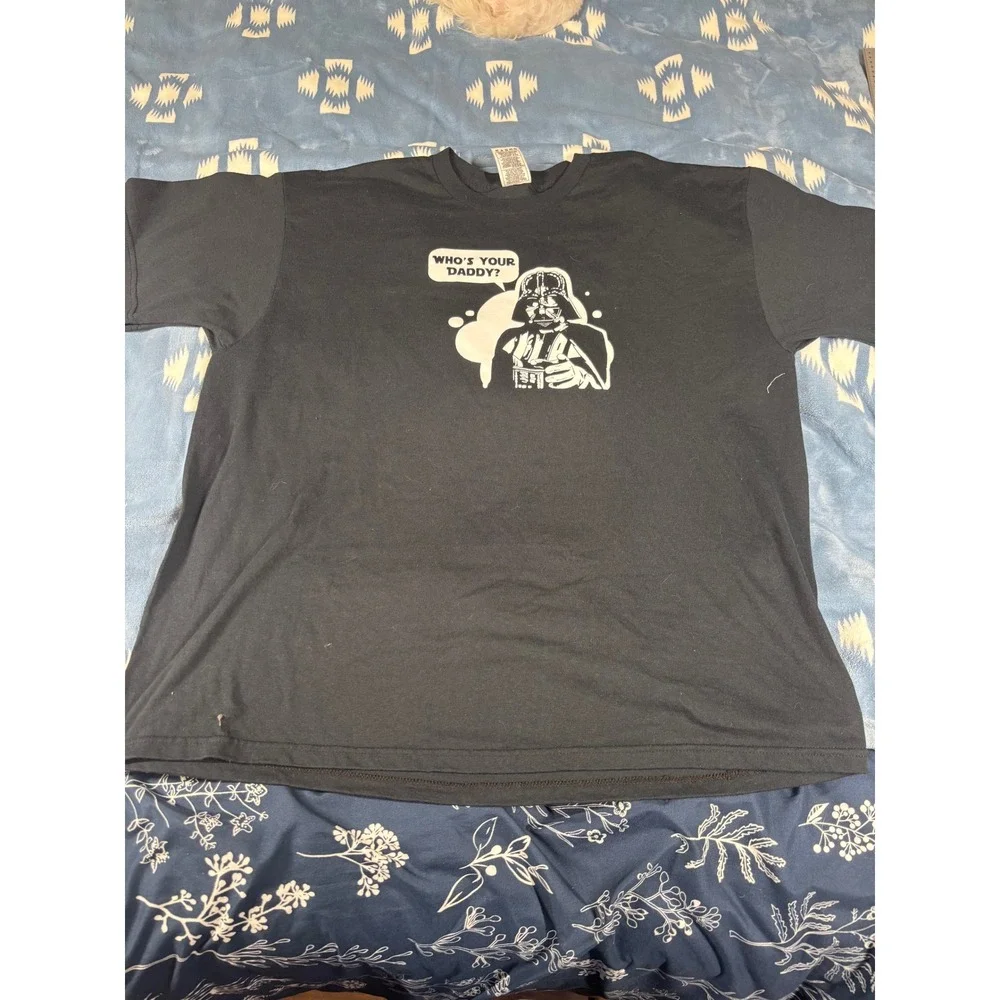 Fruit of the Loom Star Wars Darth Vader Whos Your Daddy Graphic Tee Black XL